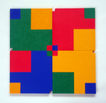 Poly-Uni (4 squares) 1979-2009, oil on wood, 60x60 cm