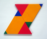 Poly-Uni (triangle+triangle) 1979-2009, oil on wood, 50x50 cm